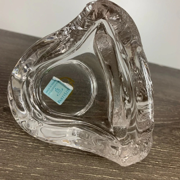 PartyLite Dolphin Ocean Waves Candle Holder Tea Light Clear Glass Seascape P0255 - Picture 6 of 7